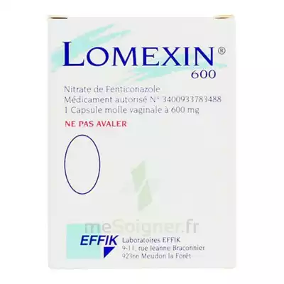 Lomexin 600 Mg Caps Molle Vaginale Plq/1 à AIX-EN-PROVENCE