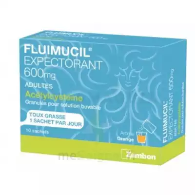 Fluimucil Expectorant Acetylcysteine 600 Mg Glé S Buv Adultes 10sach à AIX-EN-PROVENCE